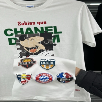 UV DTF PU film heat transfer on clothes